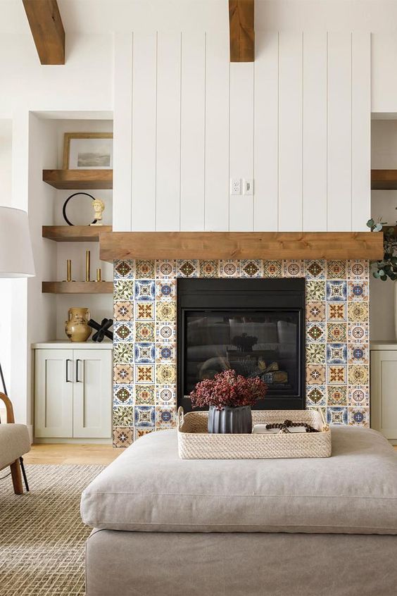 72 Tile Fireplaces To Accent Your Living Room - DigsDigs