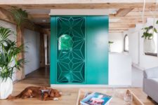 01 This contemporary apartment is located in torun, Poland, and the building is a historical one