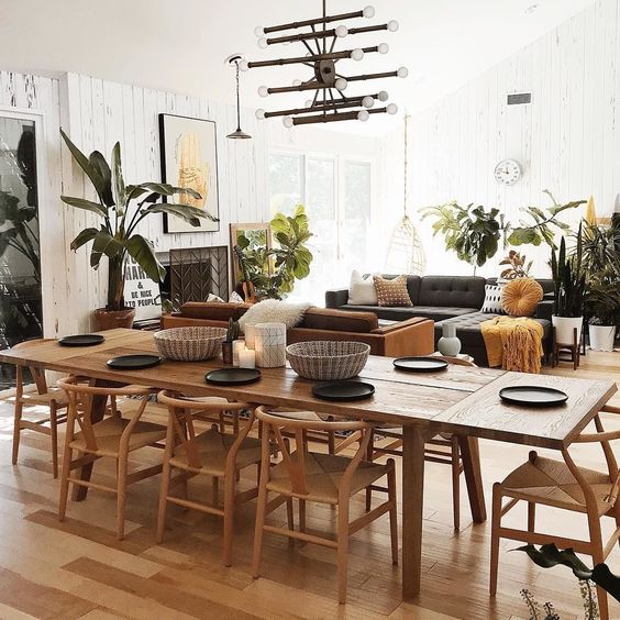 a modern extandable dining table of oak will accommodate many guests and can be compact when you need that