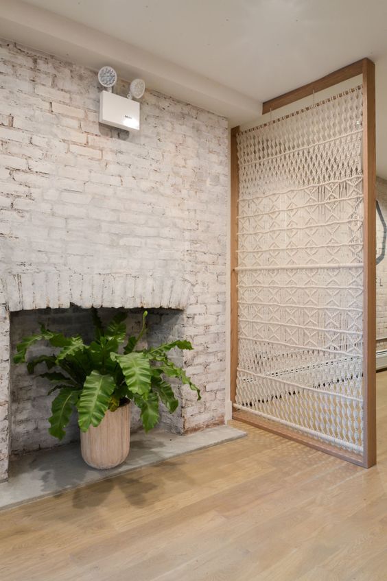 such a beautiful macrame screen will be a nice sheer divider and an accent in your boho chic space