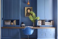 14 a unique home office done in a fantastic and soft shade of blue completely to feel here at ease