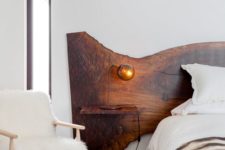 21 if your bed doesn’t have a headboard, you can make a separate one with a live edge