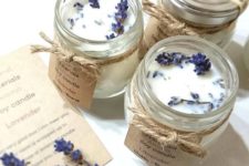 25 amazing aroma lavender candles with labels can be easily DIYed and you’ll enjoy the scent