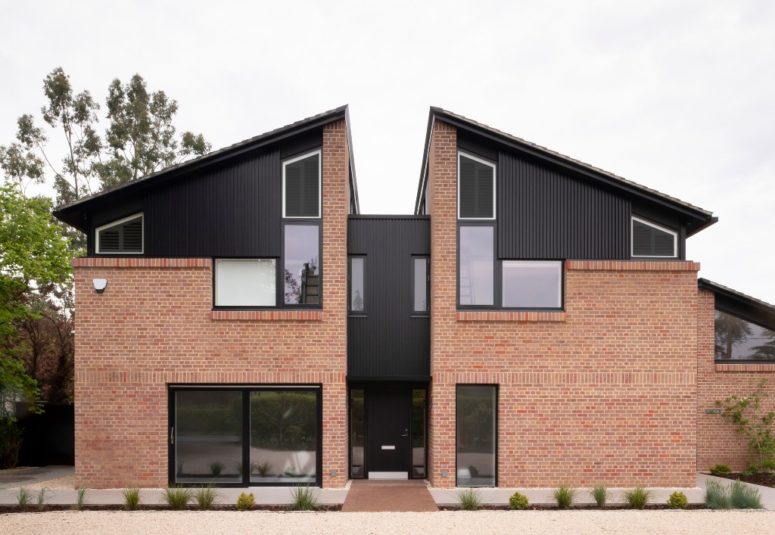 This unique house is called Push Pull and features an unusual shape   it's split into several parts to flood it with natural light