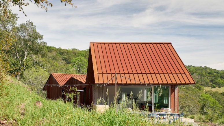 Triple Barn residence is a unique home, which consists of three volumes under gabled roofs that are connected to each other Triple Barn residence is a unique home, which consists of three volumes under gabled roofs that are connected to each other
