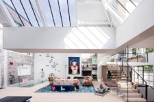 04 The owners’ art collection was displayed in different spaces and a white home was a cool frame