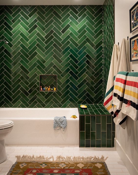 25 Creative And Bold Bathroom Tiles Ideas DigsDigs