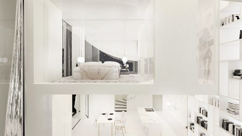 The house is really unique, both inside and outside and white guarantees that it's bright and fresh