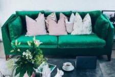 08 an emerald velvet Stockholm sofa will bring color and texture to your living room