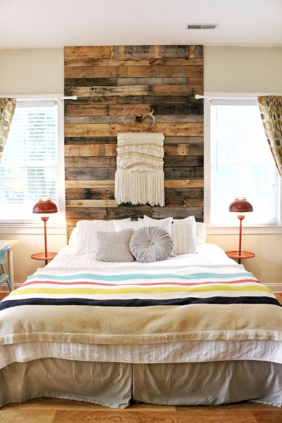 Weathered on sale wood headboard
