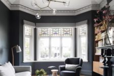 16 a catchy mid-century modern chandelier accented with a ceiling medallion is a cool idea