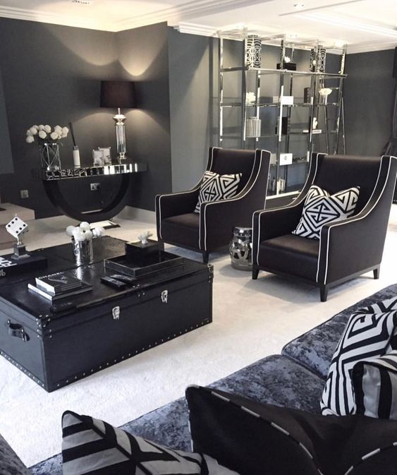 25 Black And White Living Rooms That