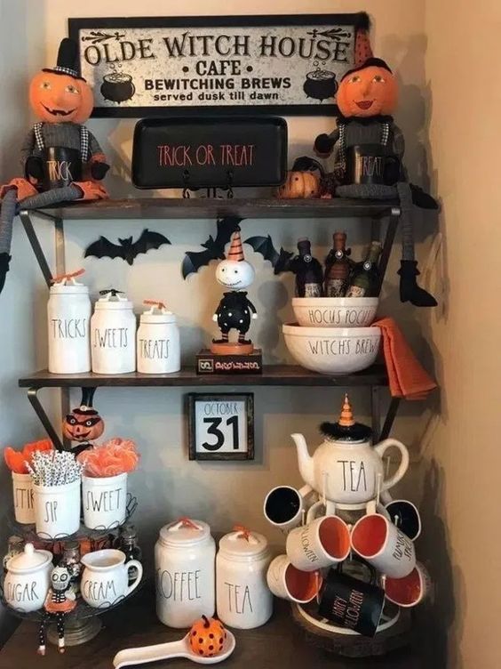 How to Style a Creative Drink Station for Halloween // Hostess with the  Mostess®