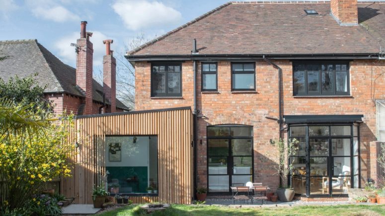 Cedar-Clad Modern Home Extension In Birmingham