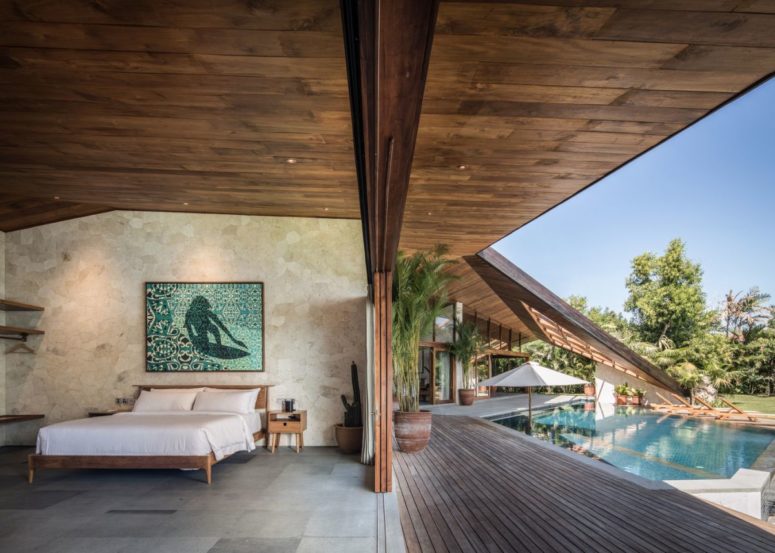 All the bedrooms have direct access to the outdoors, enjoying a close connection with their immediate surroundings All the bedrooms have direct access to the outdoors, enjoying a close connection with their immediate surroundings