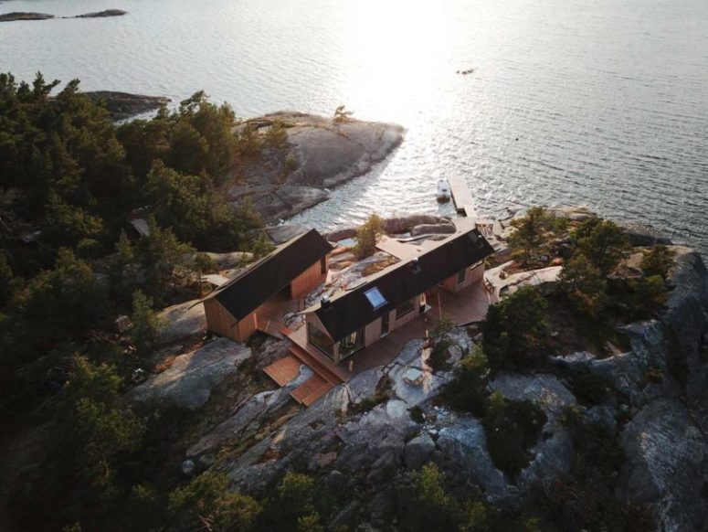 These cabins are on a private island, so they can be as open to outdoors as it's possible