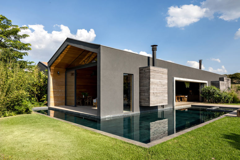 This contemporary home is a holiday retreat in Brazil created for social interaction and having guests