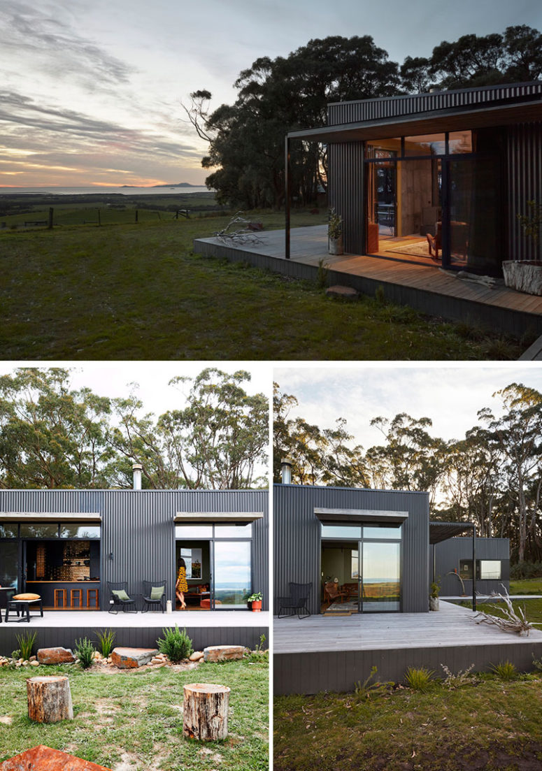 There's an outdoor deck by the house, which features a small and comfy sitting zone and a dining area, sliding doors connect outdoors and indoors There's an outdoor deck by the house, which features a small and comfy sitting zone and a dining area, sliding doors connect outdoors and indoors