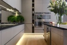 03 accent your kitchen with built-in lights adding dimension and light to it, make it look more modern and bold