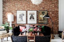04 an exposed brick wall adds color, texture and interest to this quirky space and makes it a bit industrial