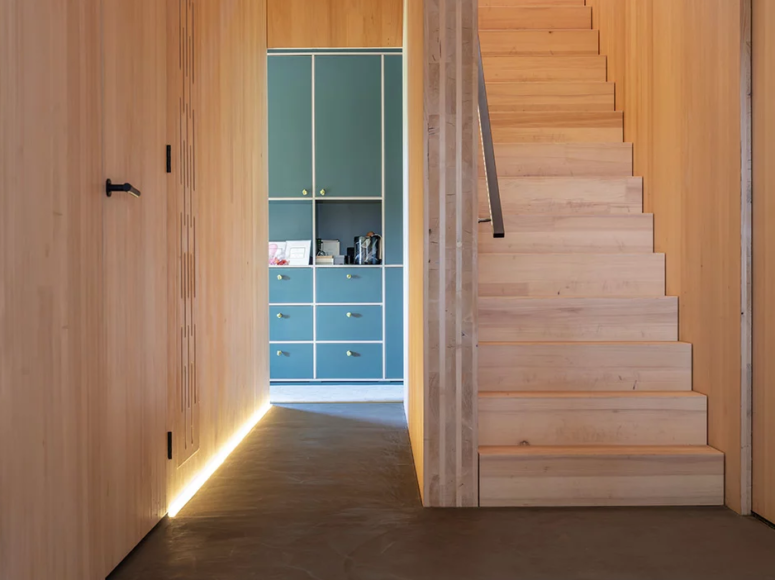 You'll see lots of light colored wood in decor to hint at barns, and much new LED lights, bright contemporary furniture You'll see lots of light-colored wood in decor to hint at barns, and much new - LED lights, bright contemporary furniture
