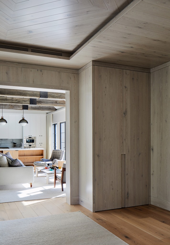 Much wood used in decor is a cool and stylish idea for a modern space