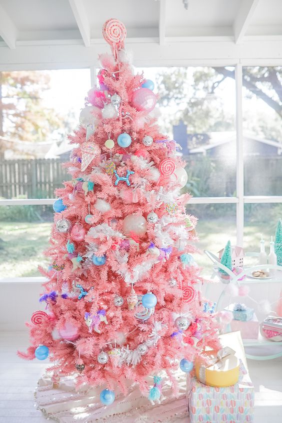 Pastel Pink Christmas Tree 