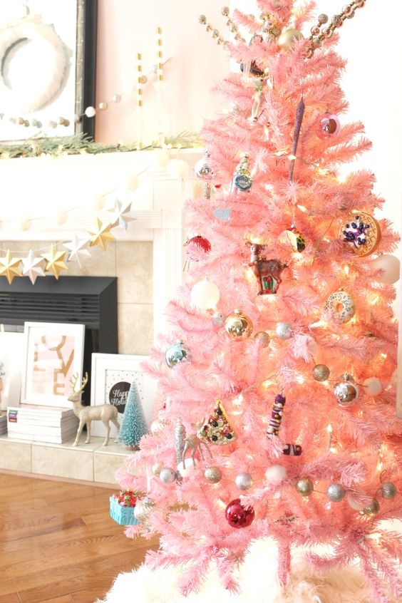 Pastel Pink Christmas Tree 