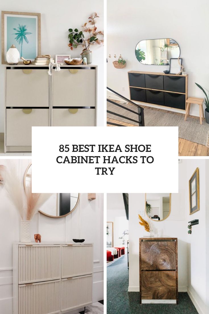 A classy tall shoe cabinet to fit small entryways - IKEA Hackers