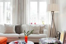 11 make your living room higher and large hanging such light-colored curtains up close to the ceiling