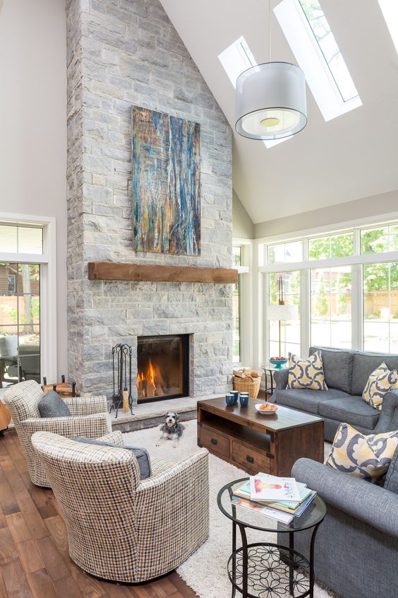 92 Stone Fireplaces For Ultimate Coziness DigsDigs