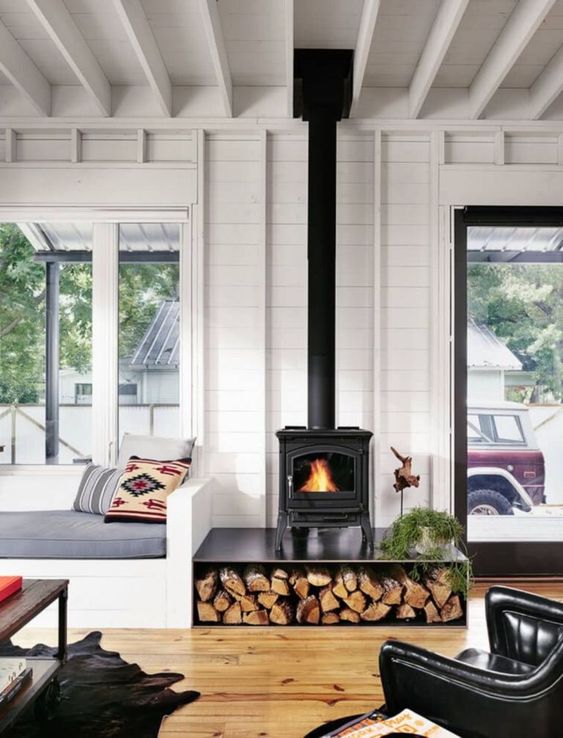 wood stove hearth designs ideas