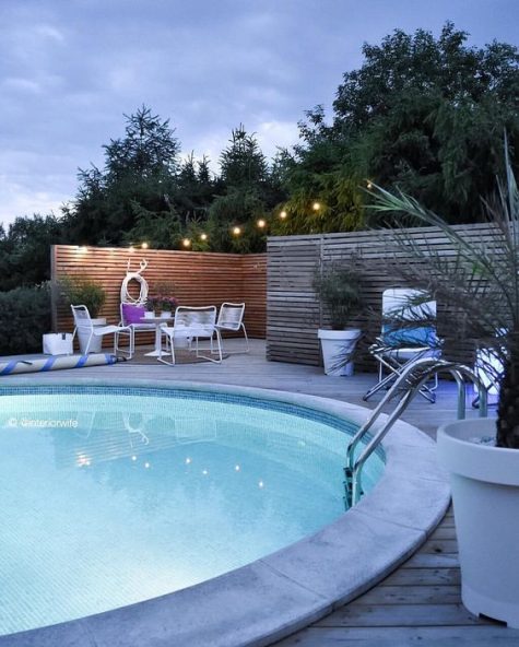 round inground pool ideas