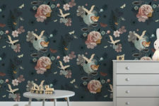 14 dark and moody floral prints are on top this year, if you are ready for dark colors in the nursery