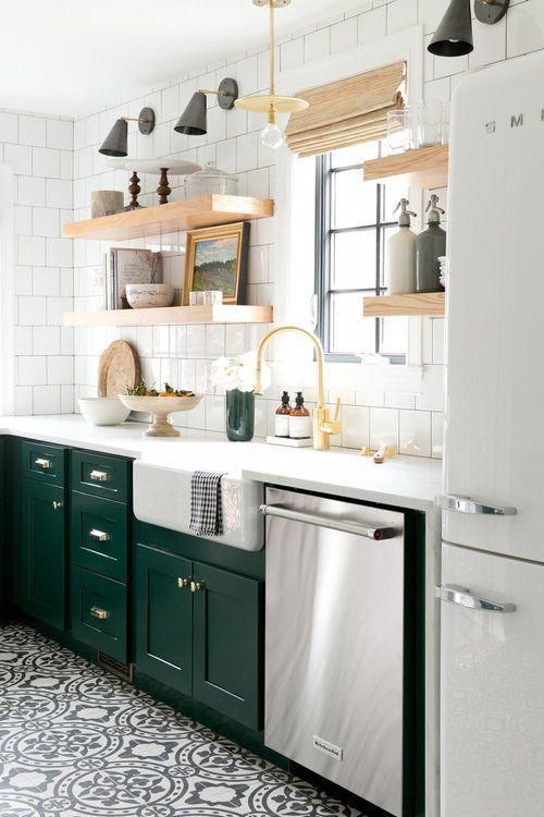 stylish kitchen design with subway tiles