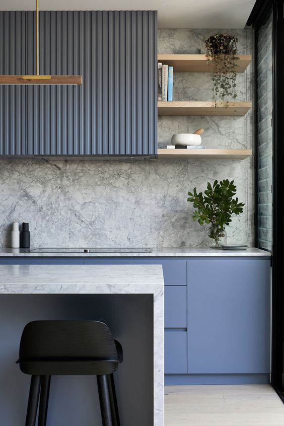 46 Blue And Grey Kitchen Designs That Inspire - DigsDigs