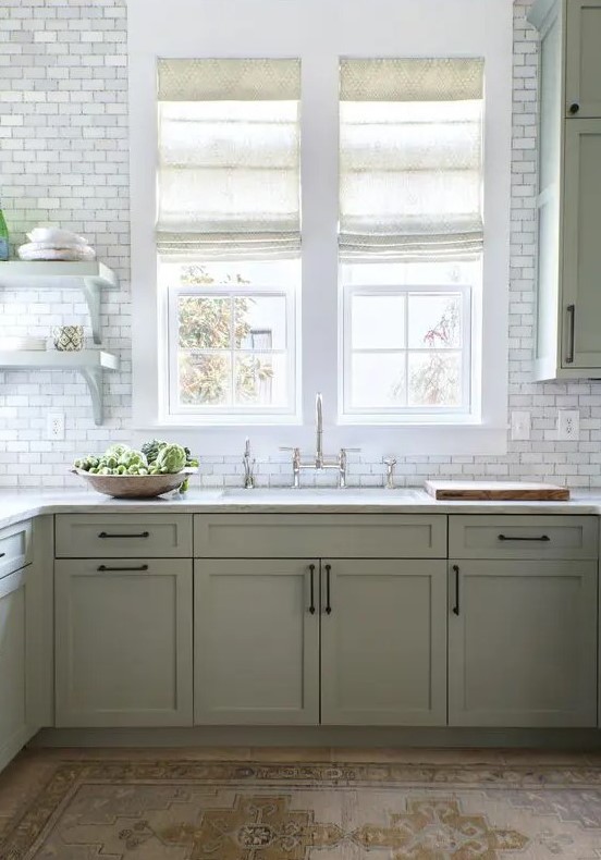 Sage Green Shaker Kitchen – New Image Tiles