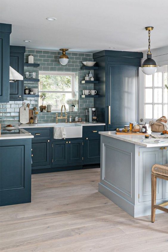 46 Blue And Grey Kitchen Designs That Inspire - DigsDigs