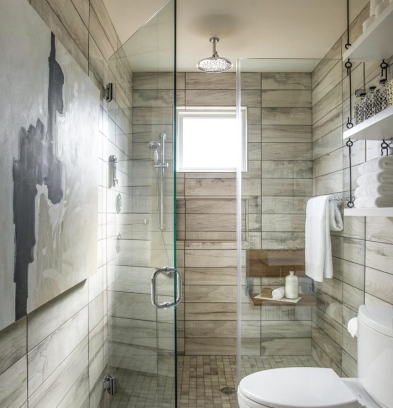 75 Trendy Wood Look Tile Ideas For Bathrooms - DigsDigs