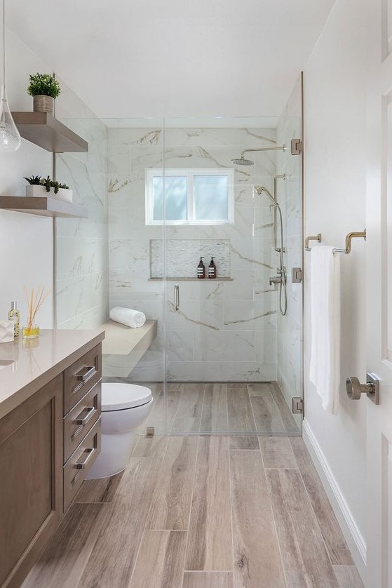 Wood Look Tile Ideas For Bathrooms