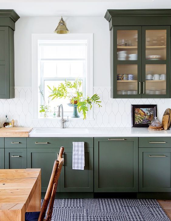 120 Green And White Kitchen Décor Ideas - DigsDigs