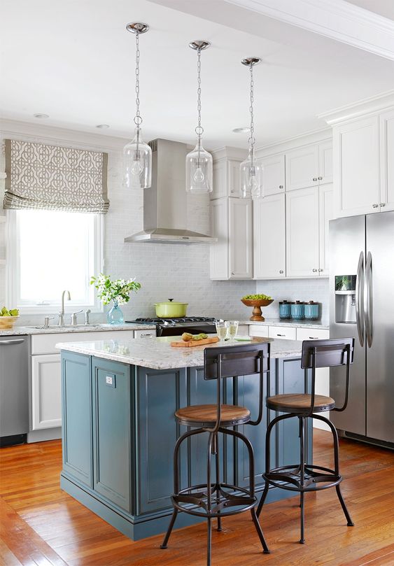 46 Blue And Grey Kitchen Designs That Inspire - DigsDigs