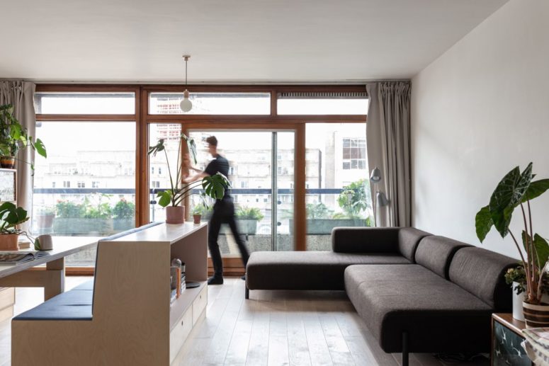 There’s also a large sectional sofa which remains in place at all times and it can be used for guests or just to rest there There’s also a large sectional sofa which remains in place at all times and it can be used for guests or just to rest there