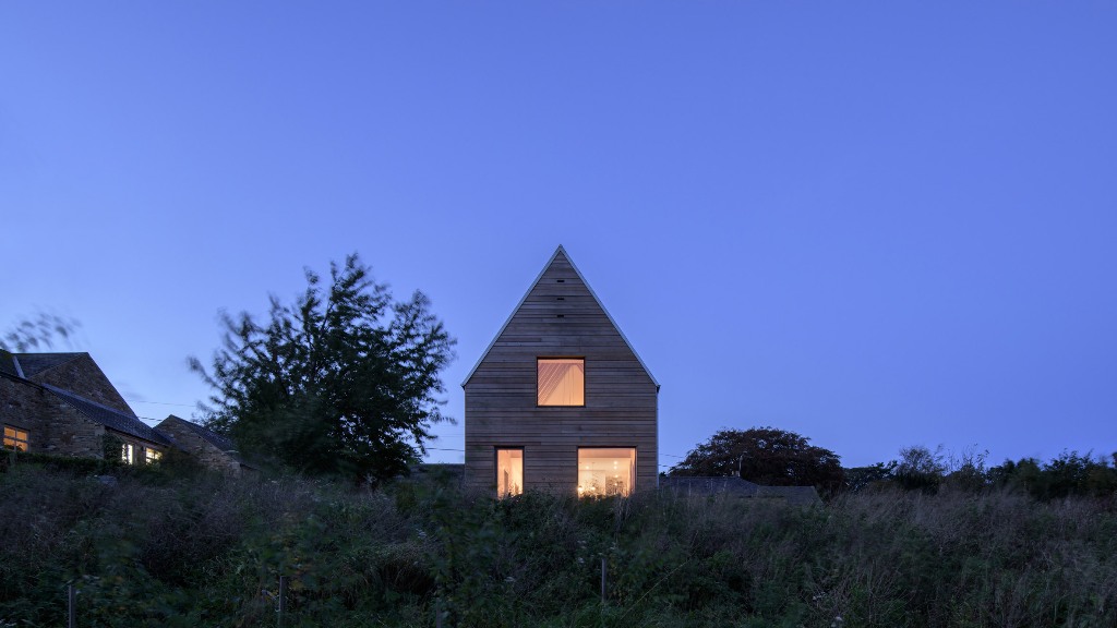 This home is a modern take on traditional barns that are characteristic for this rural area