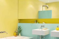 a color block bathroom design