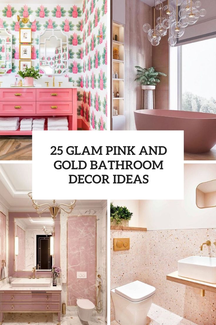 25 Glam Pink And Gold Bathroom Decor Ideas - DigsDigs 25 Glam Pink And Gold Bathroom Decor Ideas - Digsdigs