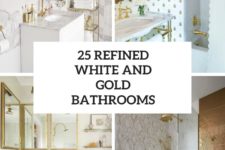 25 refined white and gold bathrooms cover