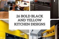 26 bold black and yellow kitchen designs cover