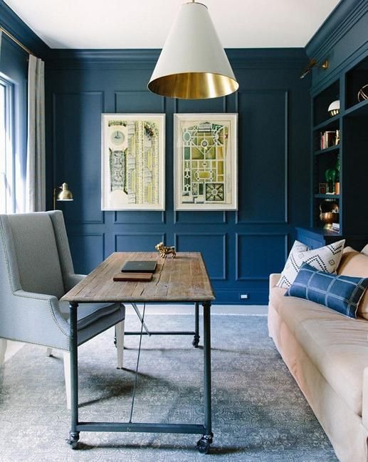 25 Blue Home Office Designs That Inspire - DigsDigs