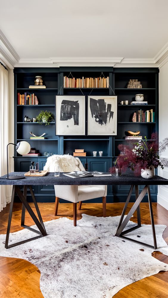 25 Blue Home Office Designs That Inspire - DigsDigs